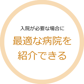 最適な病院を紹介できる